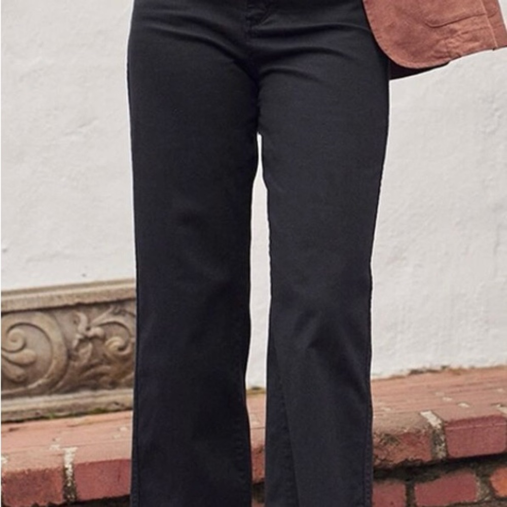Marine Layer Bridget wide Leg Crop Black Pants